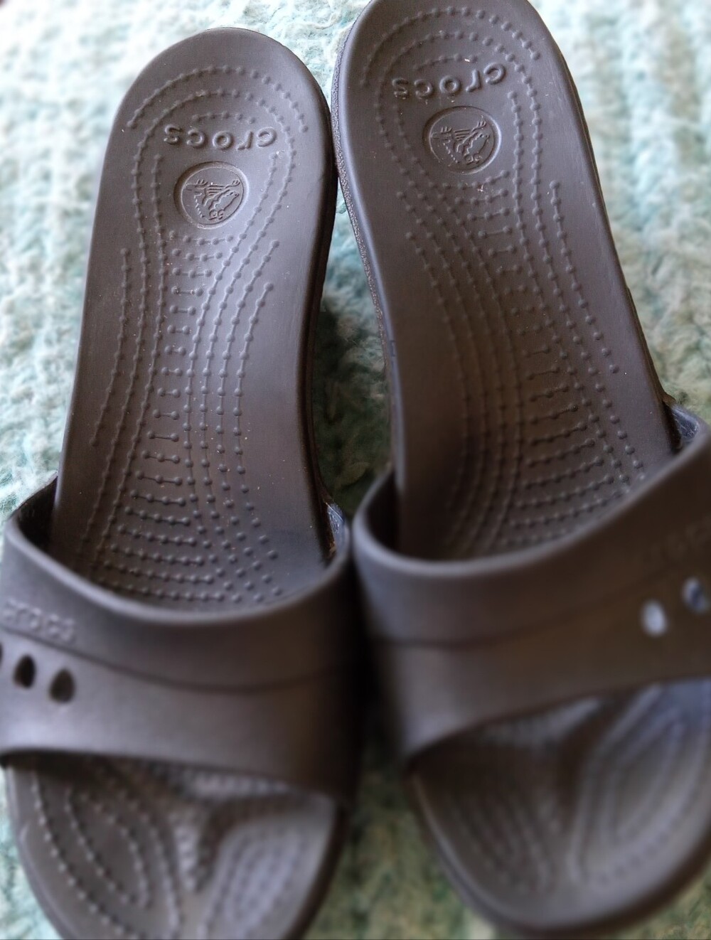 Crocs Frances Black Mary Jane Wedge Mules Clogs Women’s Size W7